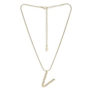 NEW ETTIKA ANTHROPOLOGY 18K Goldplated Twisted Crystal Initial Necklace V